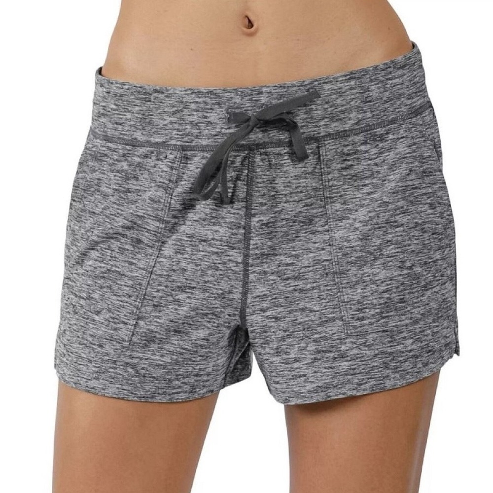 90 Degree by Reflex Gray Heather Stretch Shorts w/ Pockets Size S Lounge Comfy